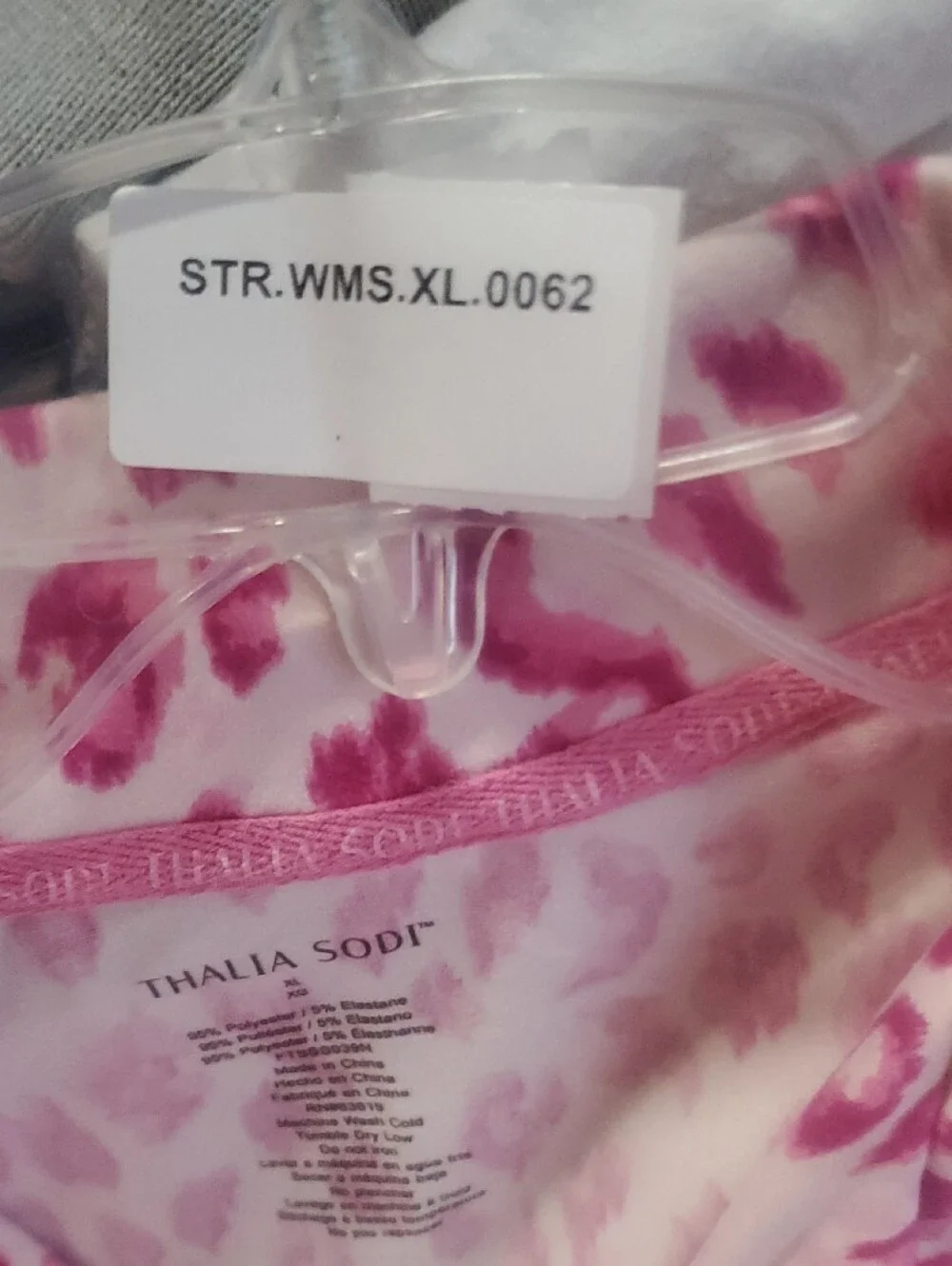 Thalia Sodi Pink Leopard Print Pajama Top Set Size XL